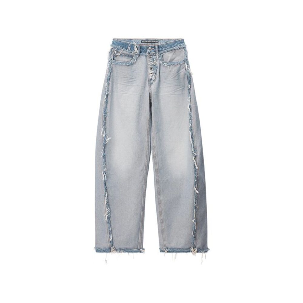 Alexander Wang Blue Denim - Wide-Leg Jeans Women